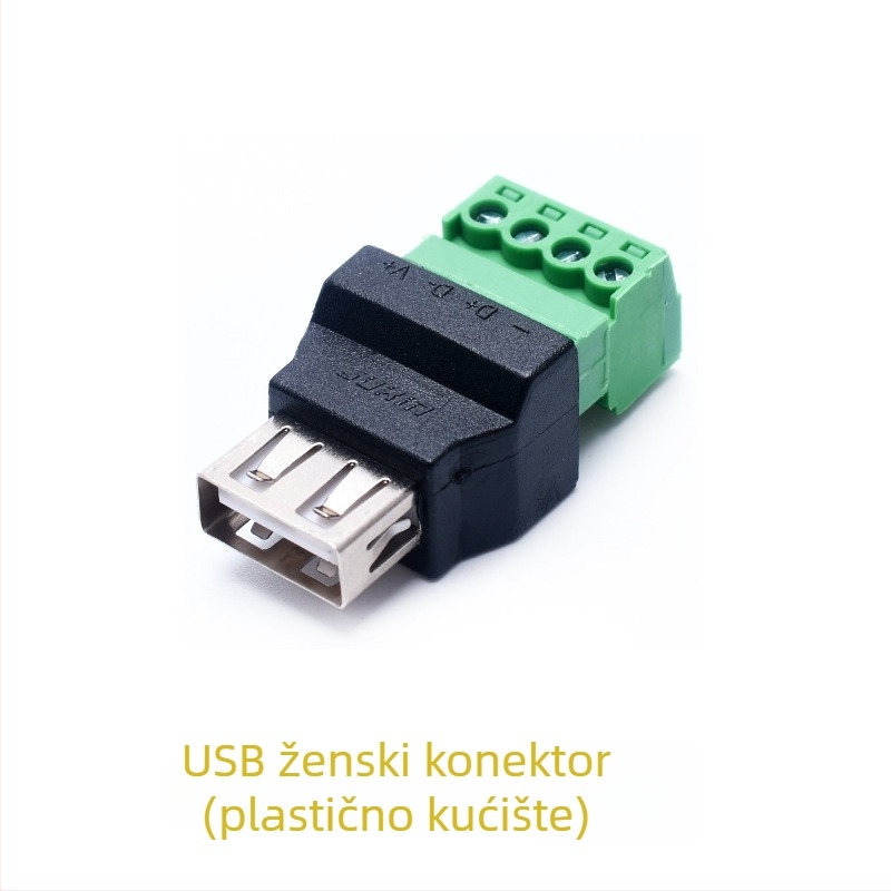 USB priključak bez lemivanja, muški i ženski USB konektor za povezivanje s telefonima, tipkovnicama i miševima, 16 pinova