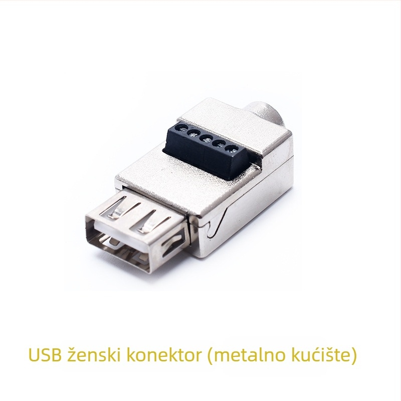 USB priključak bez lemivanja, muški i ženski USB konektor za povezivanje s telefonima, tipkovnicama i miševima, 16 pinova