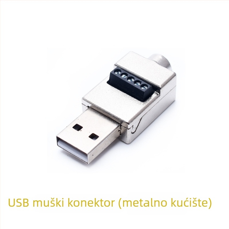 USB priključak bez lemivanja, muški i ženski USB konektor za povezivanje s telefonima, tipkovnicama i miševima, 16 pinova