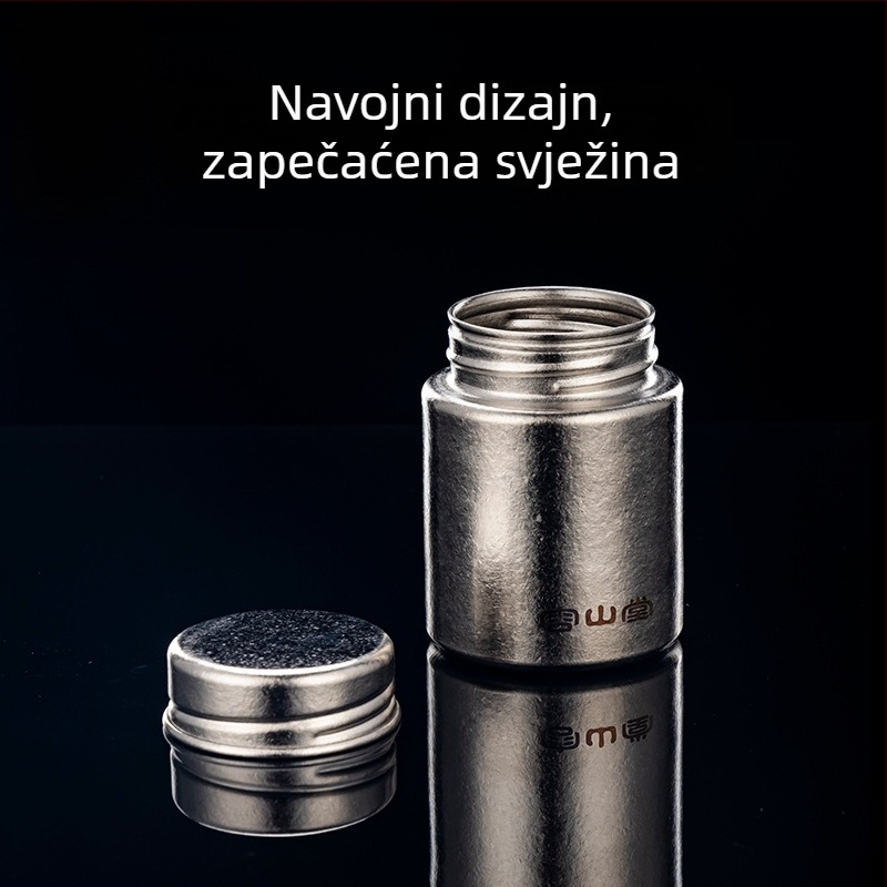 RongshanTang čista titan putna kutija za čaj, mala prijenosna kutija za čaj, zapečaćena posuda za skladištenje čaja