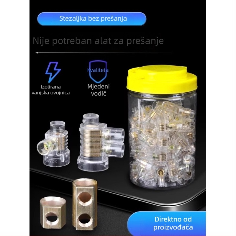 6/10 kvadratni vijčani crimp cap, visokoučinkoviti spoj i razdjelnik za paralelni vodič od čistog bakra