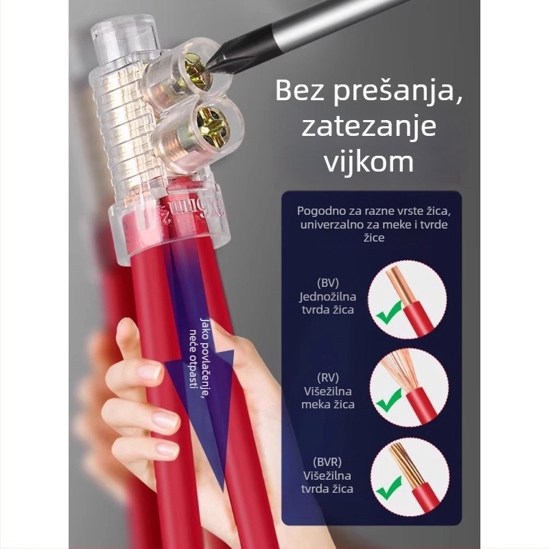 6/10 kvadratni vijčani crimp cap, visokoučinkoviti spoj i razdjelnik za paralelni vodič od čistog bakra