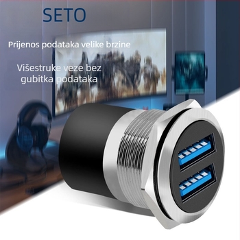 Shengtuo vijčani USB podatkovni modul 2.0/3.0, dvostruko spajanje za ormar s 86 pločama, USB priključak tipa C