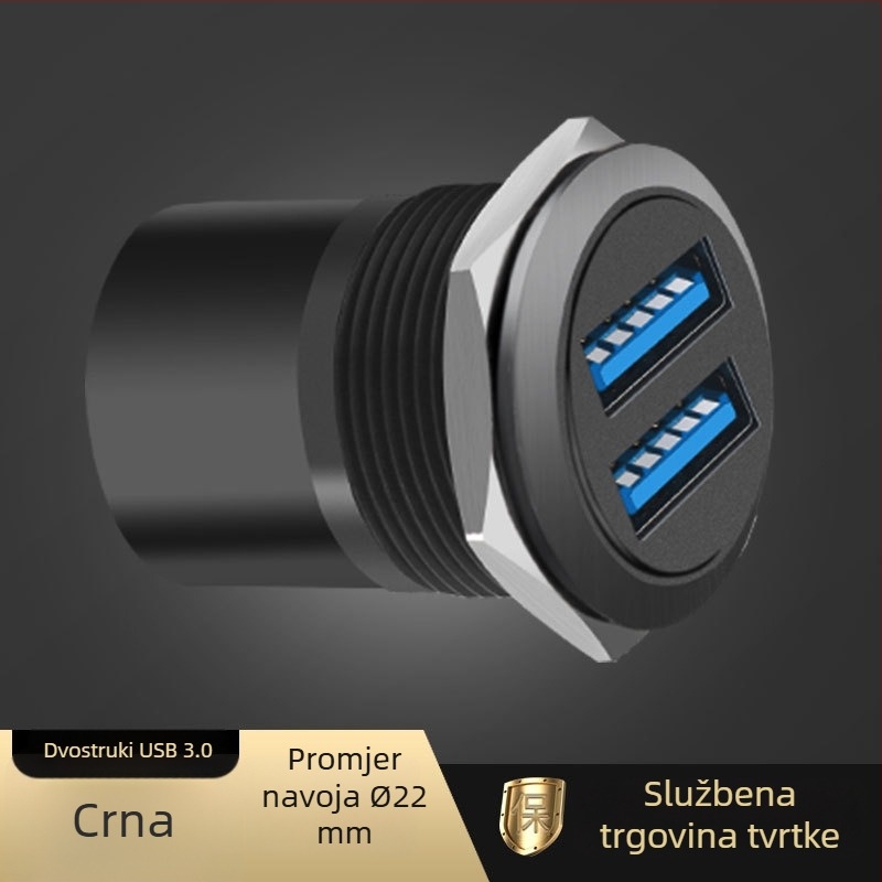 Shengtuo vijčani USB podatkovni modul 2.0/3.0, dvostruko spajanje za ormar s 86 pločama, USB priključak tipa C