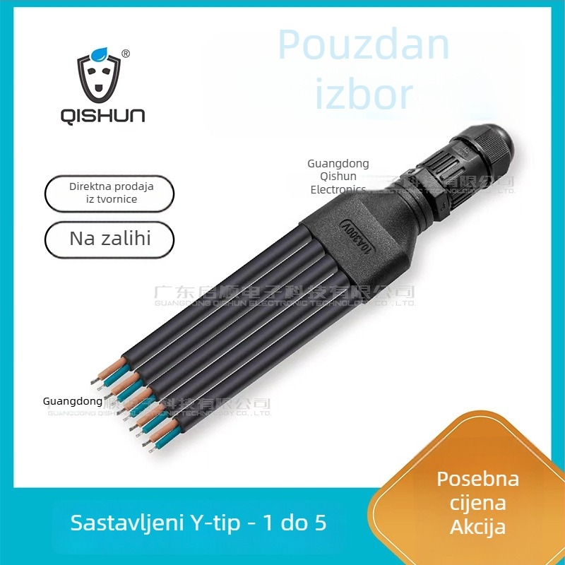 Y-tip vodootporan konektor za vanjsku LED rasvjetu, vodootporan razdjelnik za kablove i trodijelni konektor, otporan na visoke i niske temperature, prilagodljiv