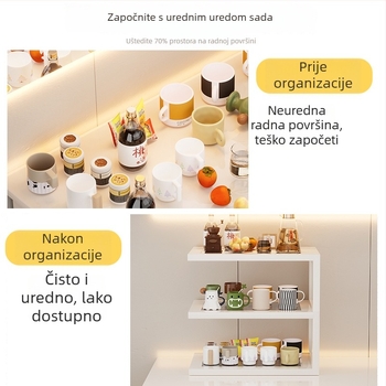 3-stupanjski stolni organizator u stilu Ins za spavaću sobu, kupaonicu i kuhinju