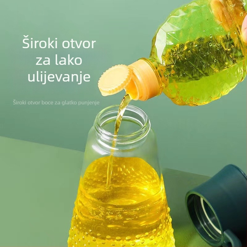 Staklena boca za ulje s inverznim dizajnom, otporna na prolijevanje, velika kapaciteta, automatsko otvaranje i zatvaranje izlijeva za sojin sos i ocat