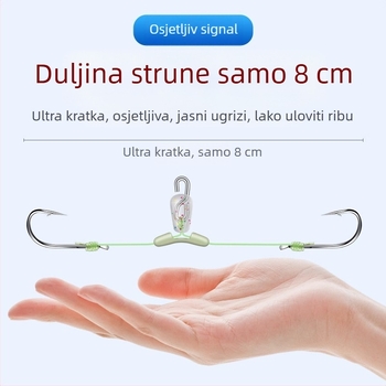 Dupla kuka, 8 cm, anti-zamotavanje, kuka s bodljama