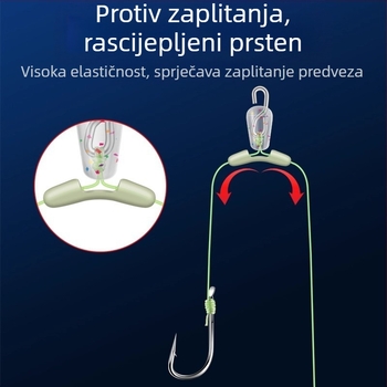 Dupla kuka, 8 cm, anti-zamotavanje, kuka s bodljama
