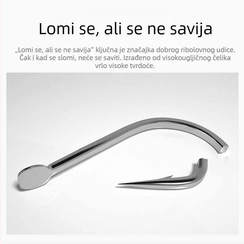 Zeyou ribolovni udica s bodljom, broj 1, pakiranje 100 kom., ravna glava