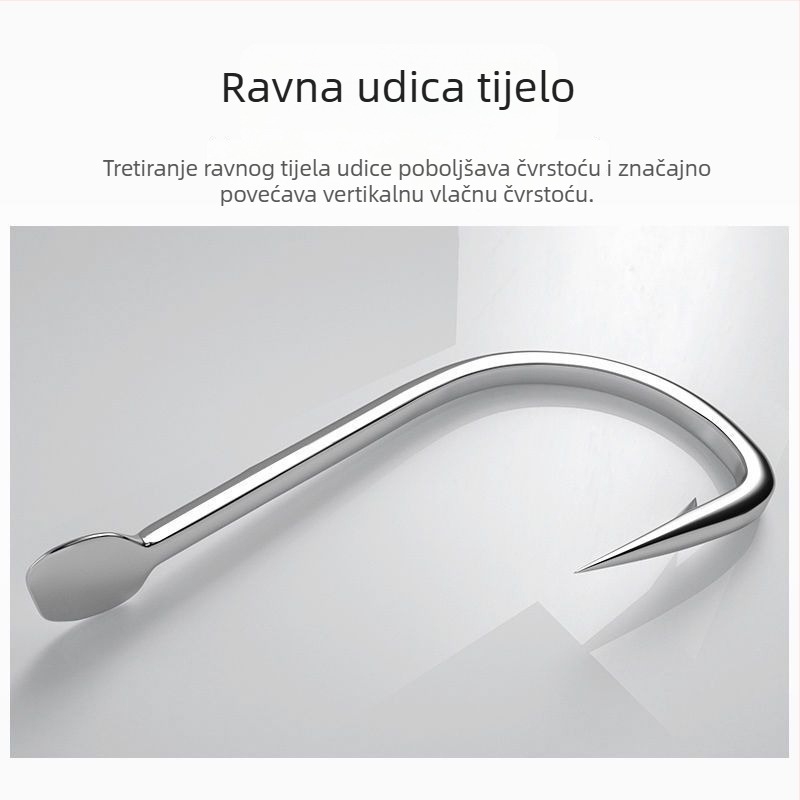 Zeyou ribolovni udica s bodljom, broj 1, pakiranje 100 kom., ravna glava