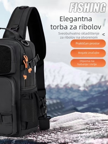 Lagana vodootporna torba za ribolov preko ramena – višenamjenska torba za planinarenje, putovanja i vožnju bicikla