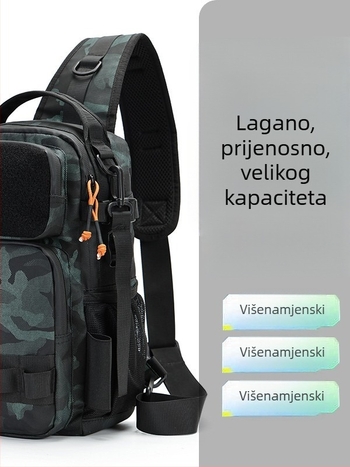 Lagana vodootporna torba za ribolov preko ramena – višenamjenska torba za planinarenje, putovanja i vožnju bicikla