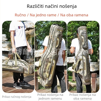 Vodootporna torba za štapove za ribolov, višefunkcionalna, lagano nošenje preko ramena, Oxford platna