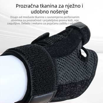 Zastita zapešća s aluminijskom pločom za stabilizaciju palca i zapešća, remen pritiska za zaštitu i udobnost.