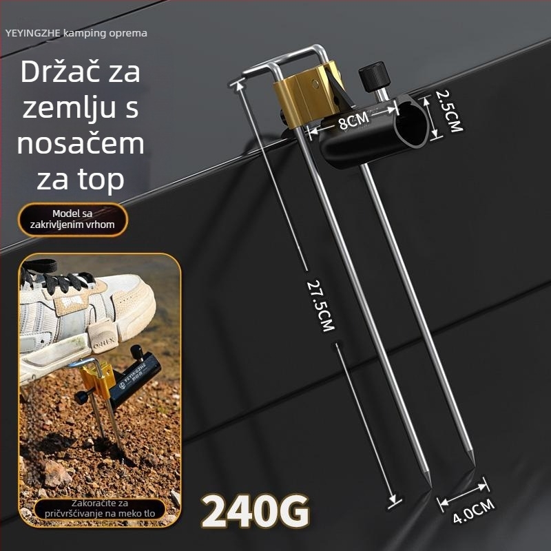 Camper Univerzalni stalak za štap za ribolov na tlo s podesivim držačem