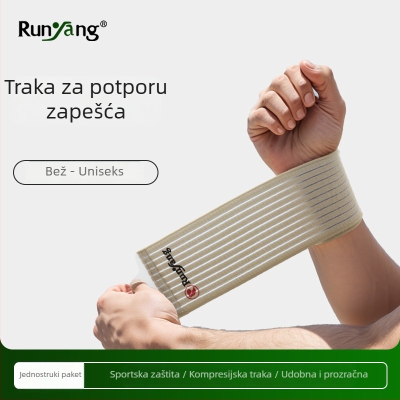 Podrška za zglob s remenom i kompresijskom elastičnom trakom, prozračna zaštita za sport