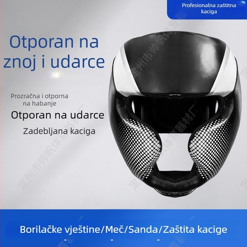 Štitnik za glavu s maskom za boksa i sanda – potpuna zaštita za odrasle i djecu, za natjecanja i trening