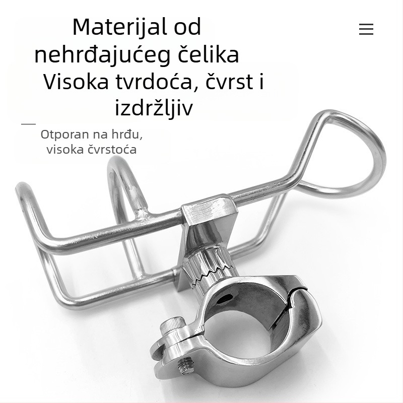 Nehrđajući čelični držač za štapove za morski ribolov na brodovima i jahtama – držač i pribor za zaštitni ogradu
