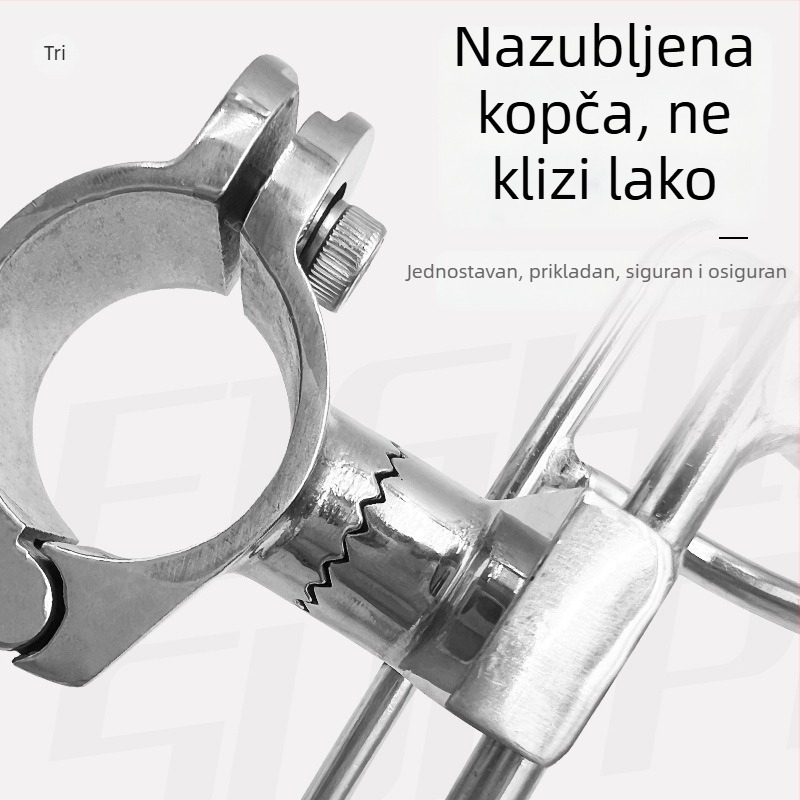 Nehrđajući čelični držač za štapove za morski ribolov na brodovima i jahtama – držač i pribor za zaštitni ogradu