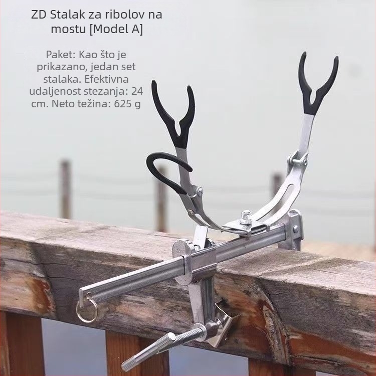 Višefunkcionalni držač štapa za morski ribolov na brodu i raftu