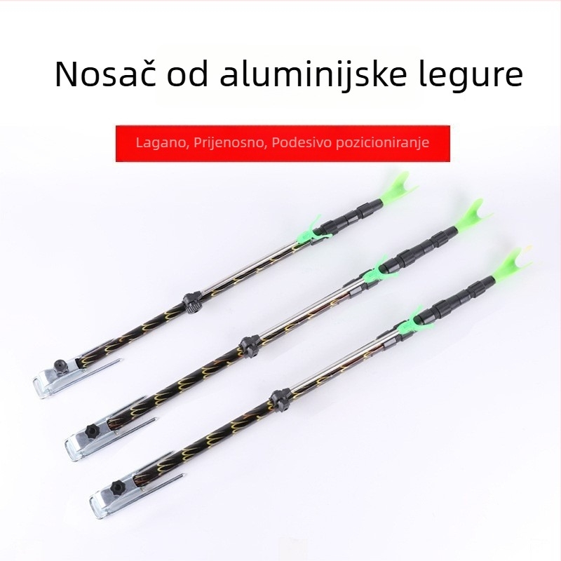 Držač za štap za pecanje od aluminijske legure s višesmjernom rotacijom i sklopivim dizajnom