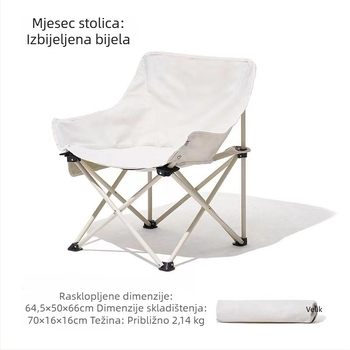 Vanjska sklopiva stolica – mjesec stolac, kamping stolac, prijenosna direktorska stolica, skiciranje i ribarska stolica