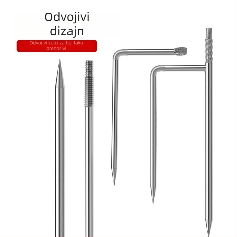 Tab ribarski kišobran s ojačanim zemljanim čepom, produžen dizajn, pribor za kišobrane za ribolov, sunčani i kišni kišobran, otporan na vjetar, nehrđajući čelik