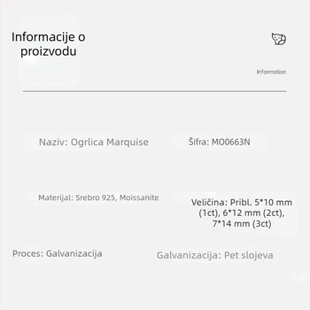 S925 srebrni ogrlica s Moissanitom u obliku marquise, lanac klavikule, Pt950 premaz, elegantna, minimalistička i svestrana, podesiva duljina 21–50 cm