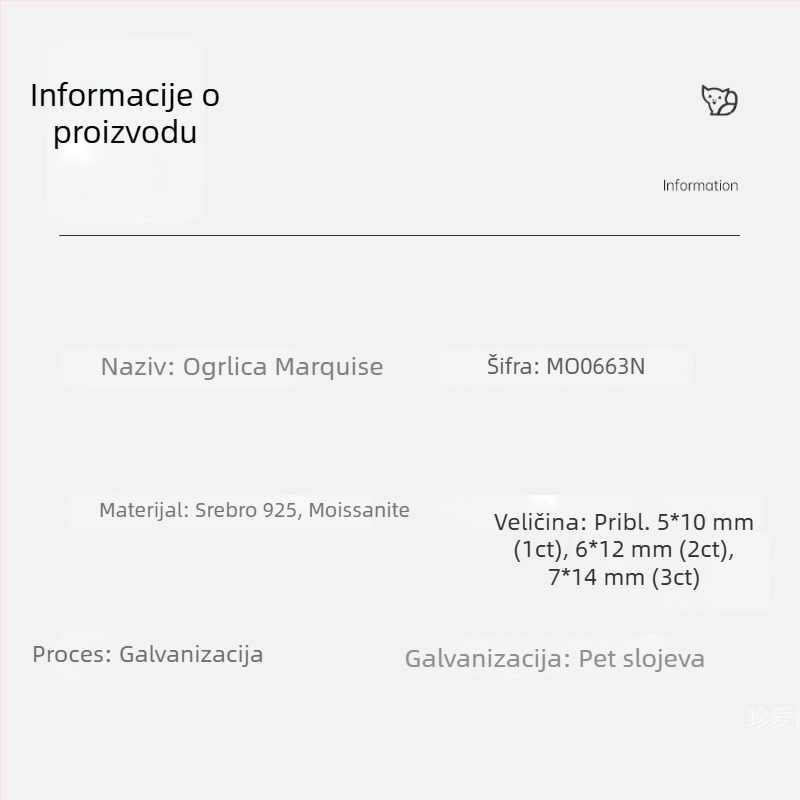 S925 srebrni ogrlica s Moissanitom u obliku marquise, lanac klavikule, Pt950 premaz, elegantna, minimalistička i svestrana, podesiva duljina 21–50 cm