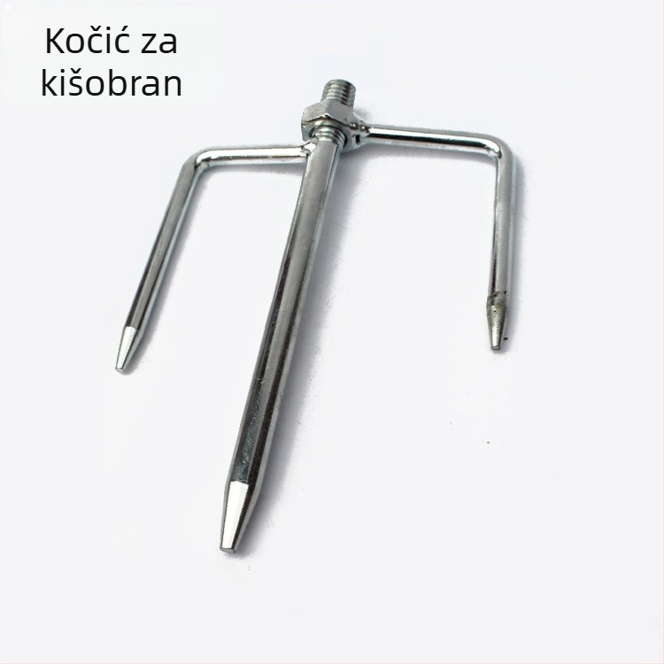 Metalni zemni držač za ribolovni kišobran s 12 mm universalnim vijkom