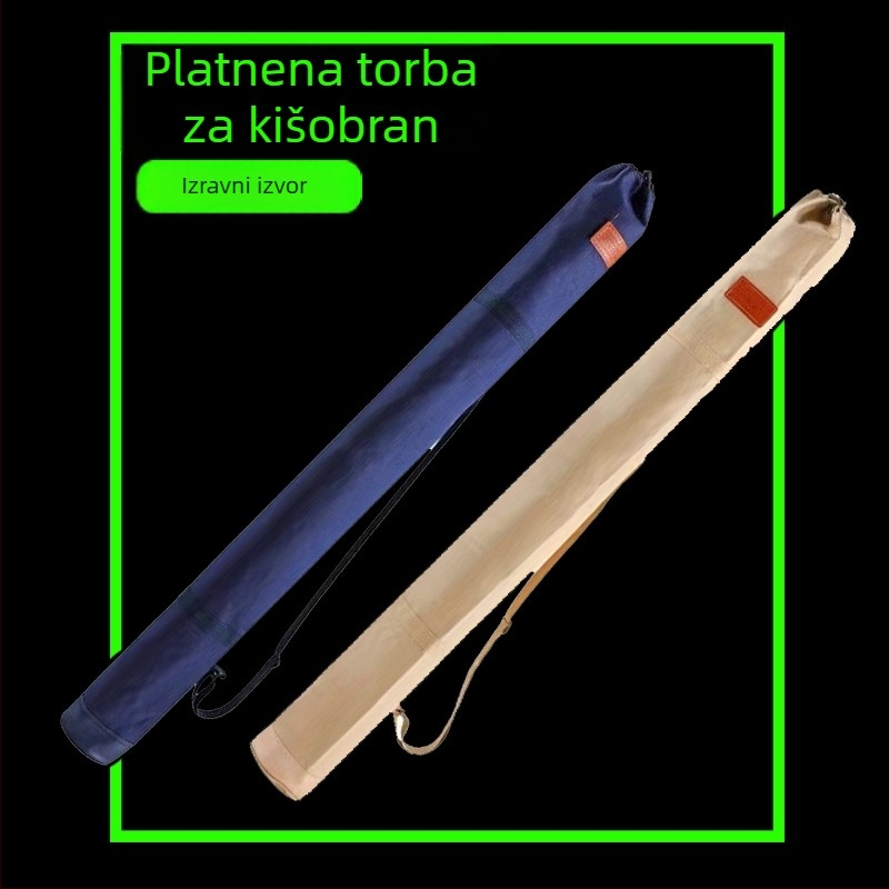 Platnena torba za skladištenje kišobrana za ribolov i štapa, otporna na habanje, duljina 1,2–1,4 m