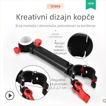 Chaoyu ribolovna stolica s držačem za kišobran – univerzalni dodatak, produžen, otporan na vjetar, višefunkcionalni raft ribolovni držač kišobrana s fiksnim klipom