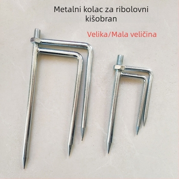 Metalni zemljani kolac za ribolovni kišobran sa 12 mm vijčanim spojem
