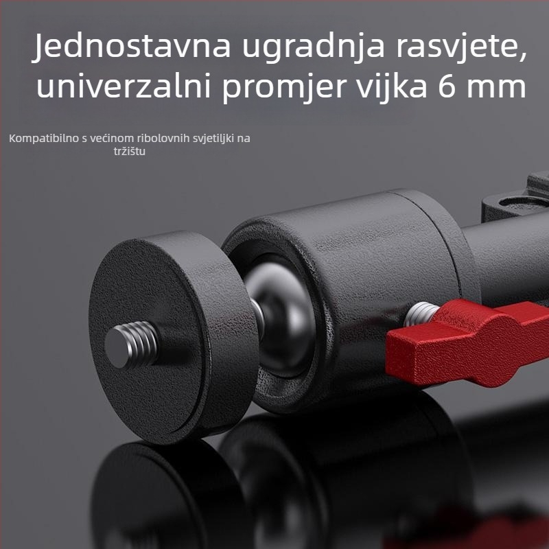 Sklopivi teleskop lampe za kampiranje i ribolov — univerzalni nosač lampe za kutiju za ribolov i stolicu