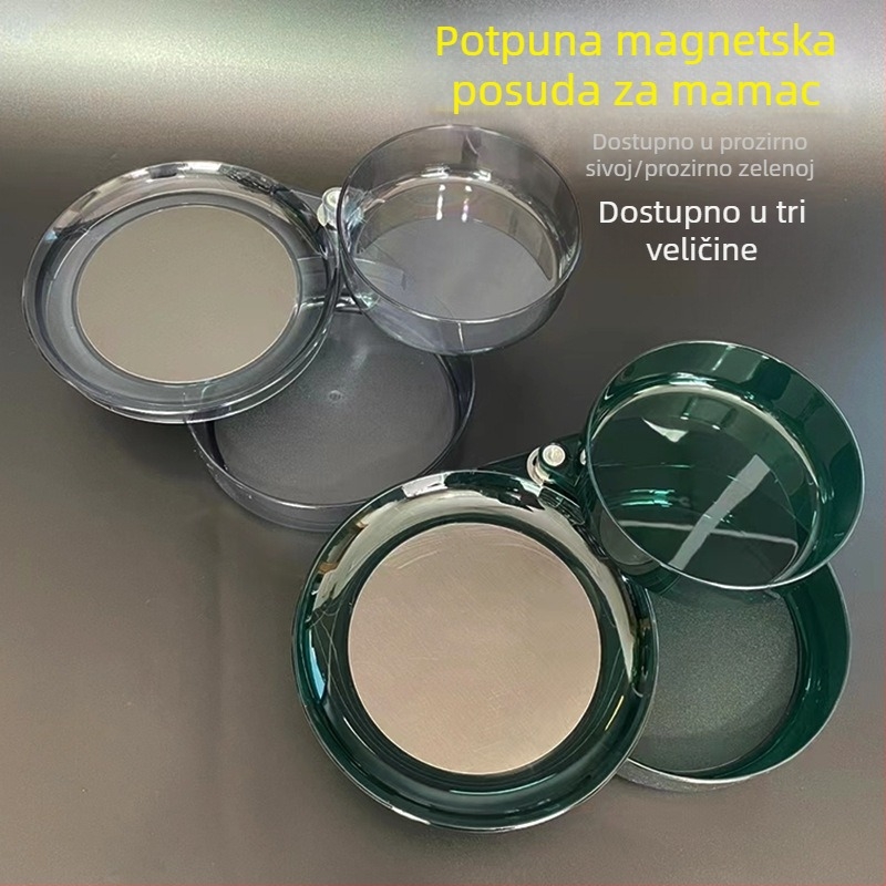 Tri u jedne: magnetska posuda za mamce, mini kutija za ribolov sa stolom i posuda za mamce, magnetska kutija za mamce PC 17 cm