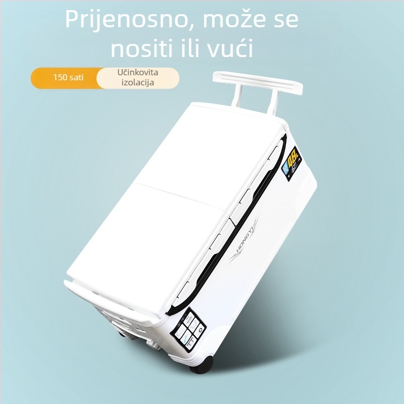 Izolirana kutija za pecanje s hladnjakom za žive mamce, čvrsta izolacija, pogodna za vanjsku upotrebu i za automobil – komplet za morsko pecanje