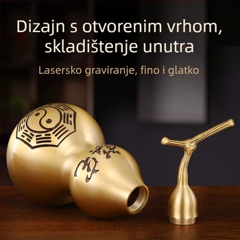 Mesing zlatne boje u obliku tikve – Bagua kovni rukotvorina za dom