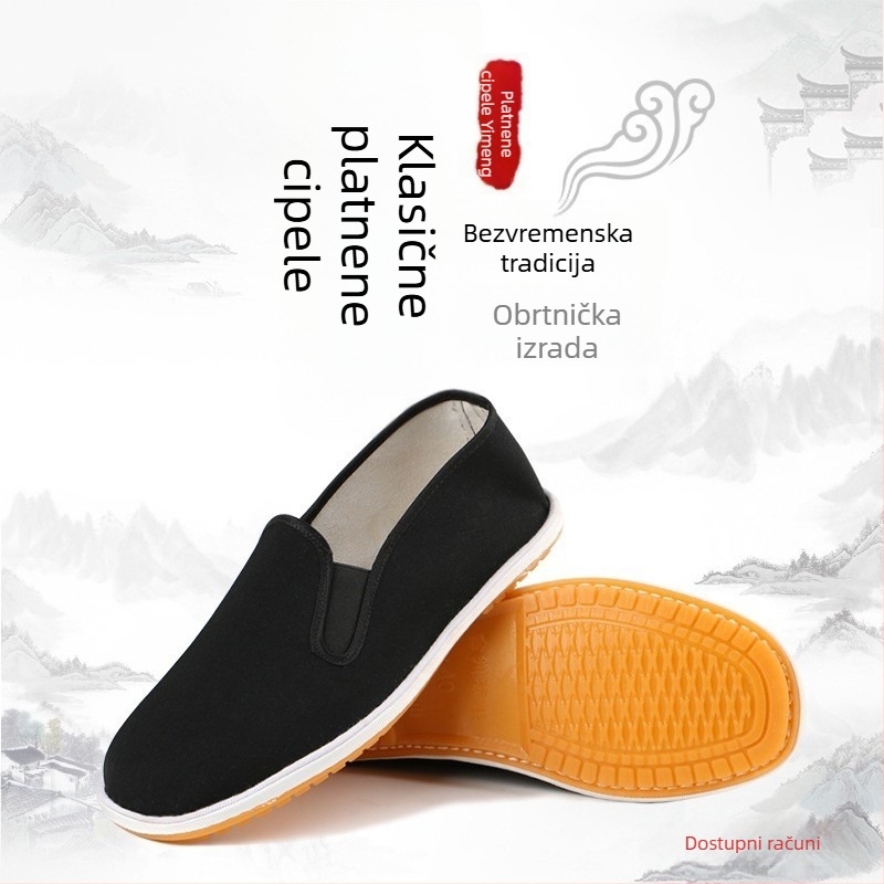 Old Beijing Unisex Platnene tenisice – Prozračni pamuk gornji dio, niski profil, gumeni đon