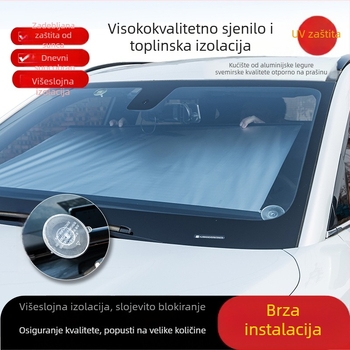 Sunčana zaštita za prednje staklo automobila, zavjesa za prozore i zaštita od sunca i topline, s usisnim čašicama