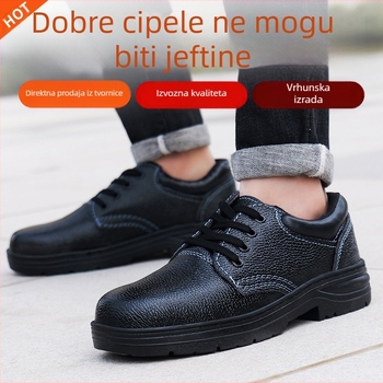 Muške cipele za zaštitu na gradilištu s čeličnom špicom, otporne na udarce i probijanje, lagane i prozračne, bez mirisa, cipele s čeličnom pločom