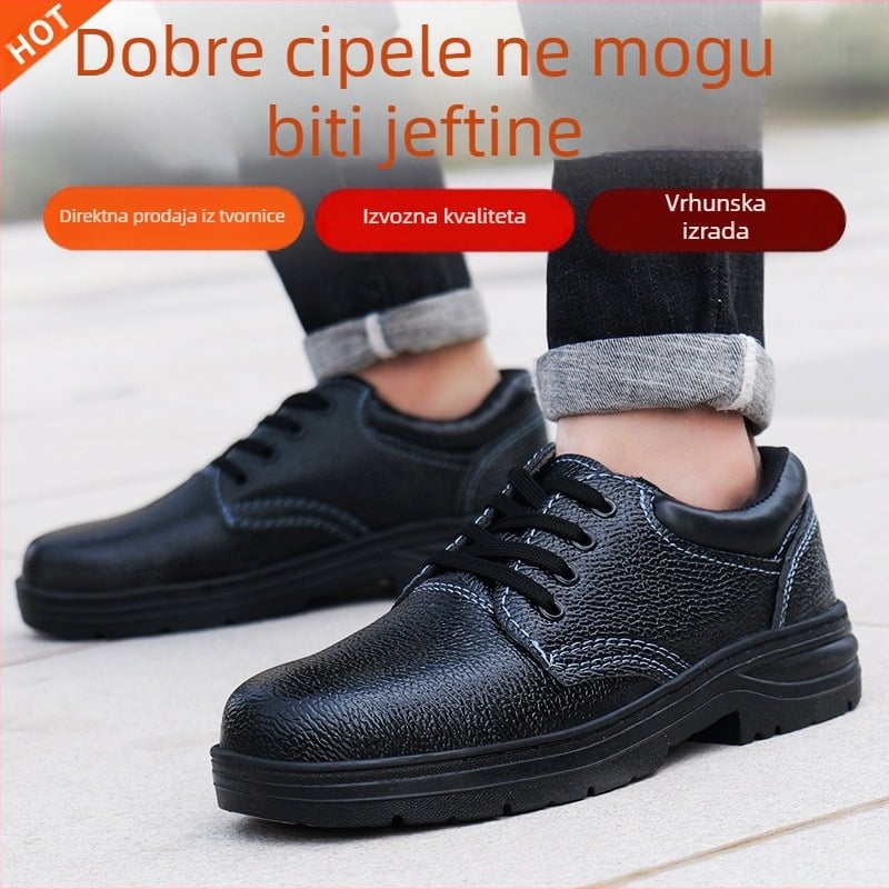 Muške cipele za zaštitu na gradilištu s čeličnom špicom, otporne na udarce i probijanje, lagane i prozračne, bez mirisa, cipele s čeličnom pločom