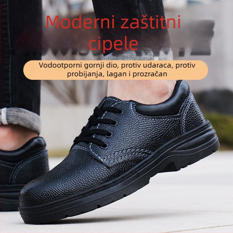 Muške cipele za zaštitu na gradilištu s čeličnom špicom, otporne na udarce i probijanje, lagane i prozračne, bez mirisa, cipele s čeličnom pločom