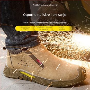 Muške zaštitne radne cipele za zavarivanje – zaštita od opeklina, udara i proboja, otporne, lagane, s čvrstim potplatom