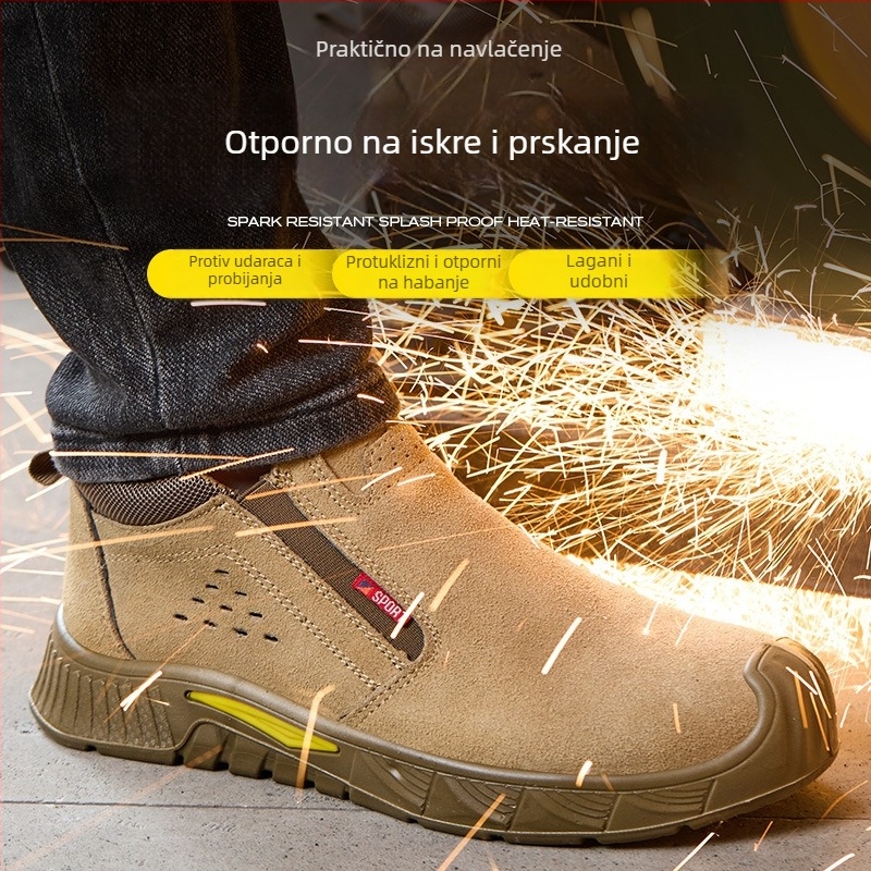 Muške zaštitne radne cipele za zavarivanje – zaštita od opeklina, udara i proboja, otporne, lagane, s čvrstim potplatom