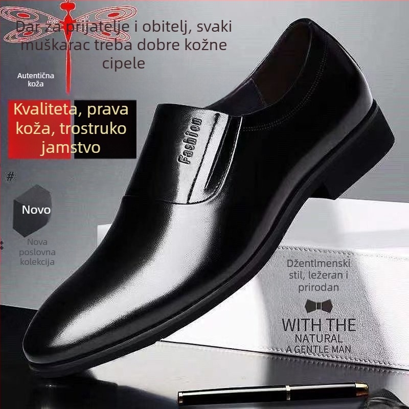 Muške kožne cipele u vojnom stilu, 100% goveđa koža, svakodnevne poslovne kožne cipele s mekanom potplatom