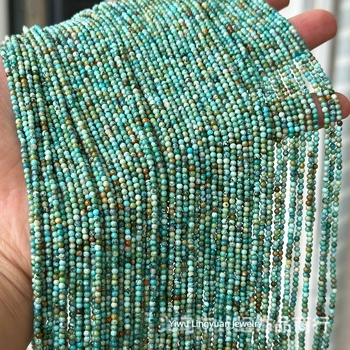 Prirodni turkizni perli, 2-4 mm, okrugli, labave perle za DIY nakit – komponente za narukvicu i ogrlicu