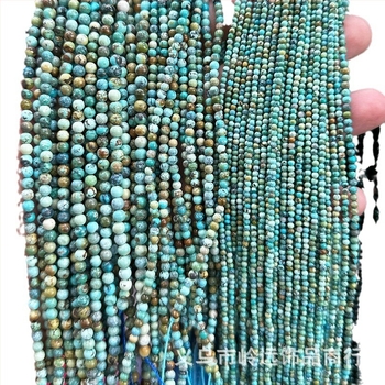 Prirodni turkizni perli, 2-4 mm, okrugli, labave perle za DIY nakit – komponente za narukvicu i ogrlicu