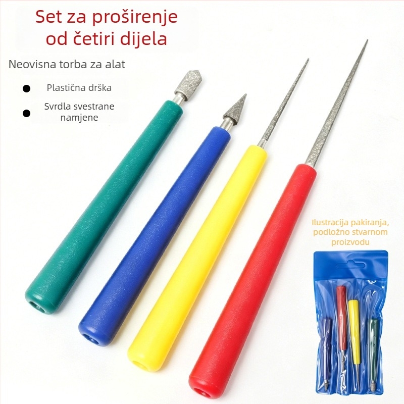 Ručni alat za proširivanje rupa u nakitu za DIY, dugačka oštra igla u obliku kišobrana