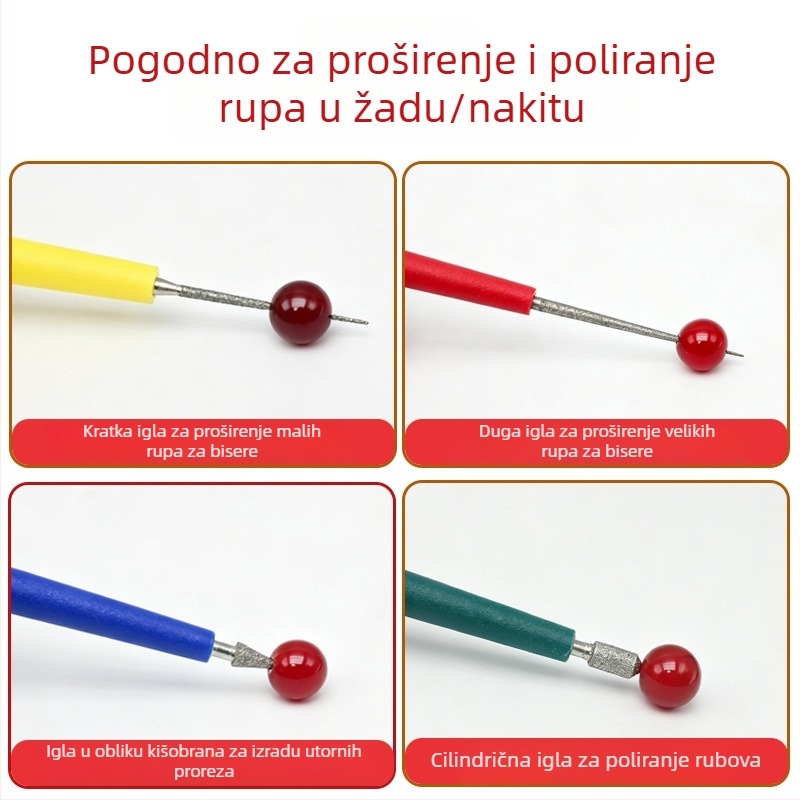 Ručni alat za proširivanje rupa u nakitu za DIY, dugačka oštra igla u obliku kišobrana